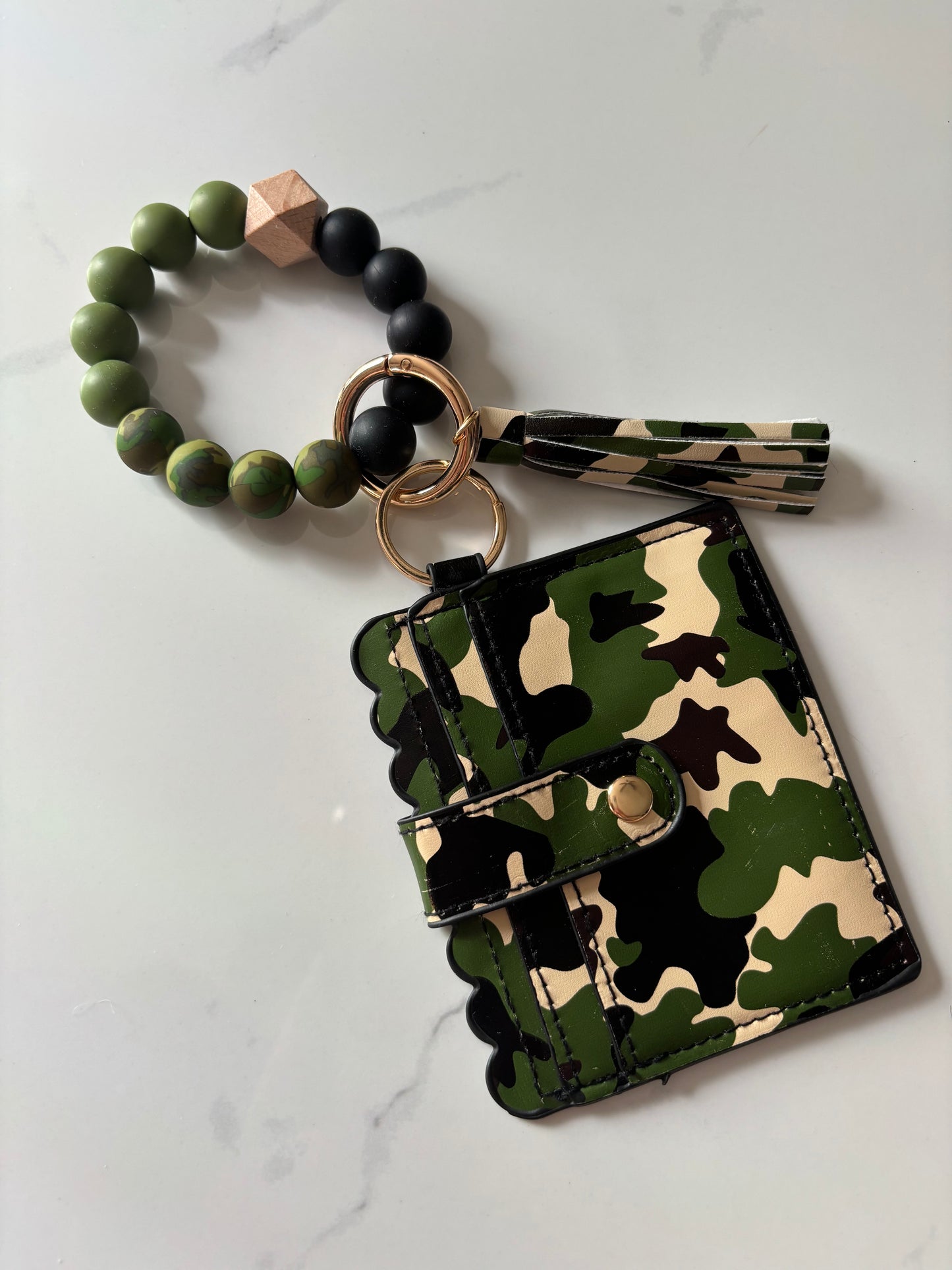 Camo Beaded Wallet