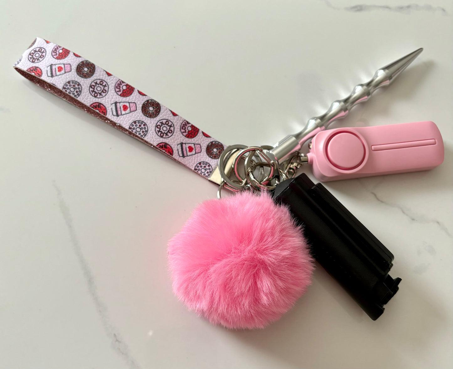 Love Coffee Handmade Safety Keychain