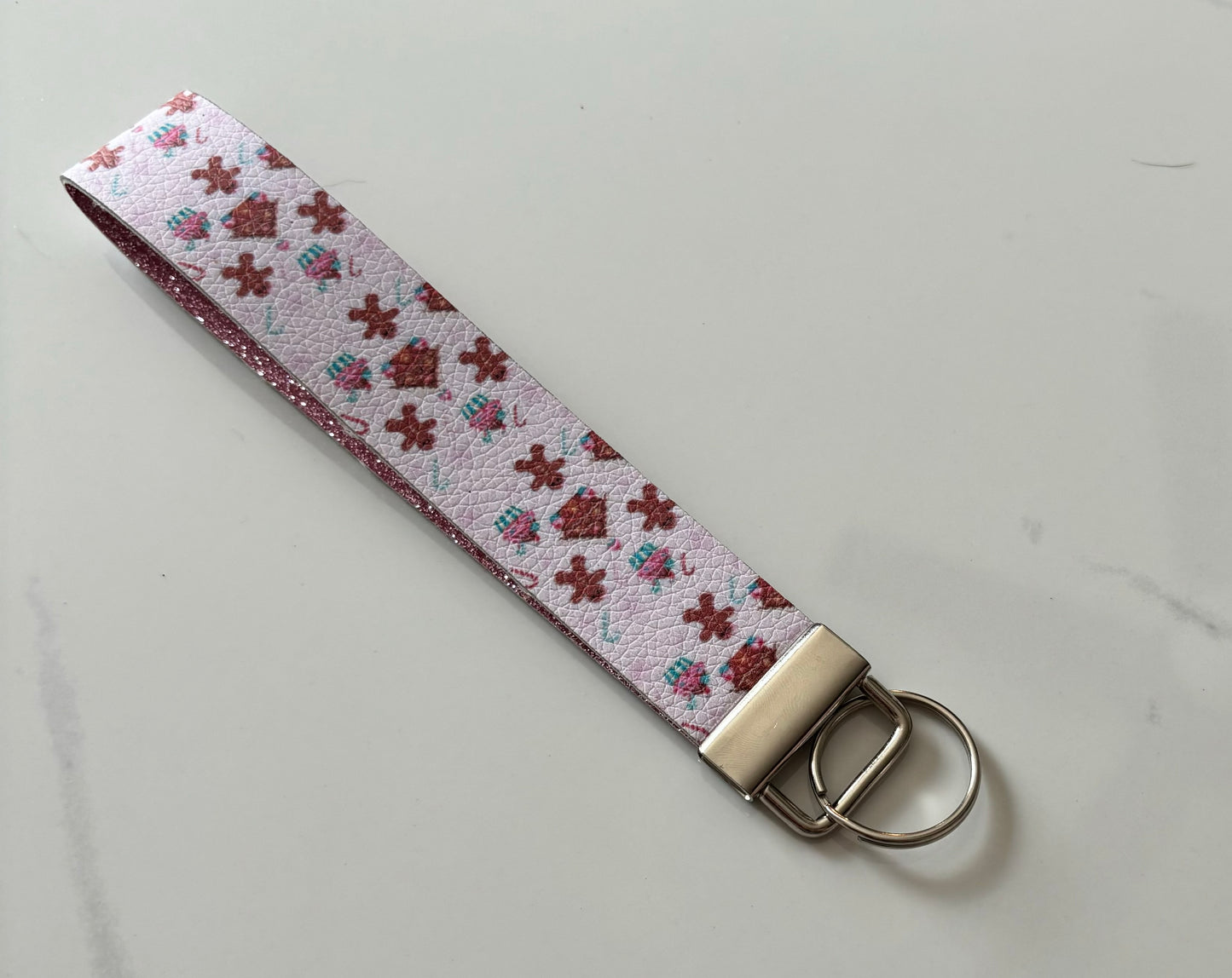 Handmade Wristlet Pink Gingerbread
