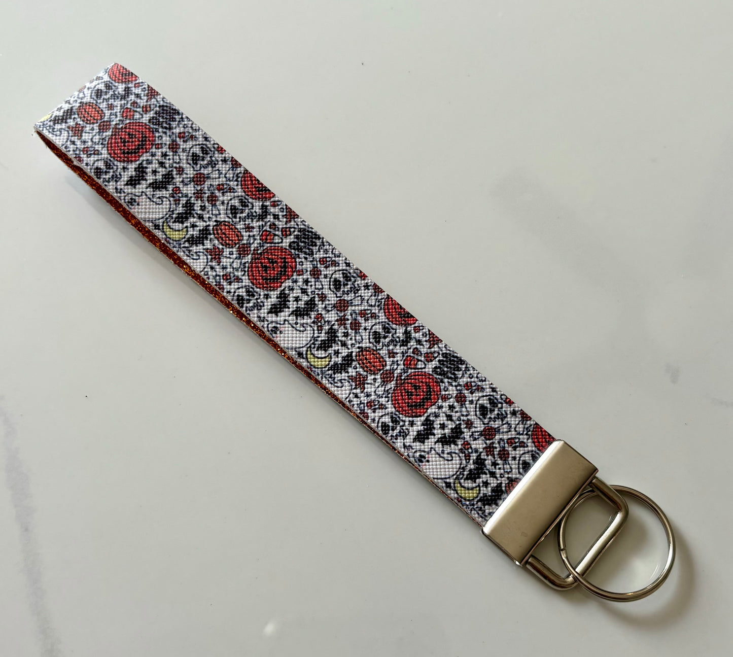 Handmade Wristlet Spooky Pumpkin