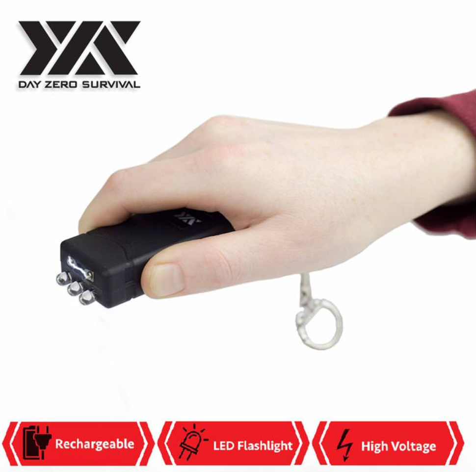 DZS Mini Stun Gun Keychain with LED Light
